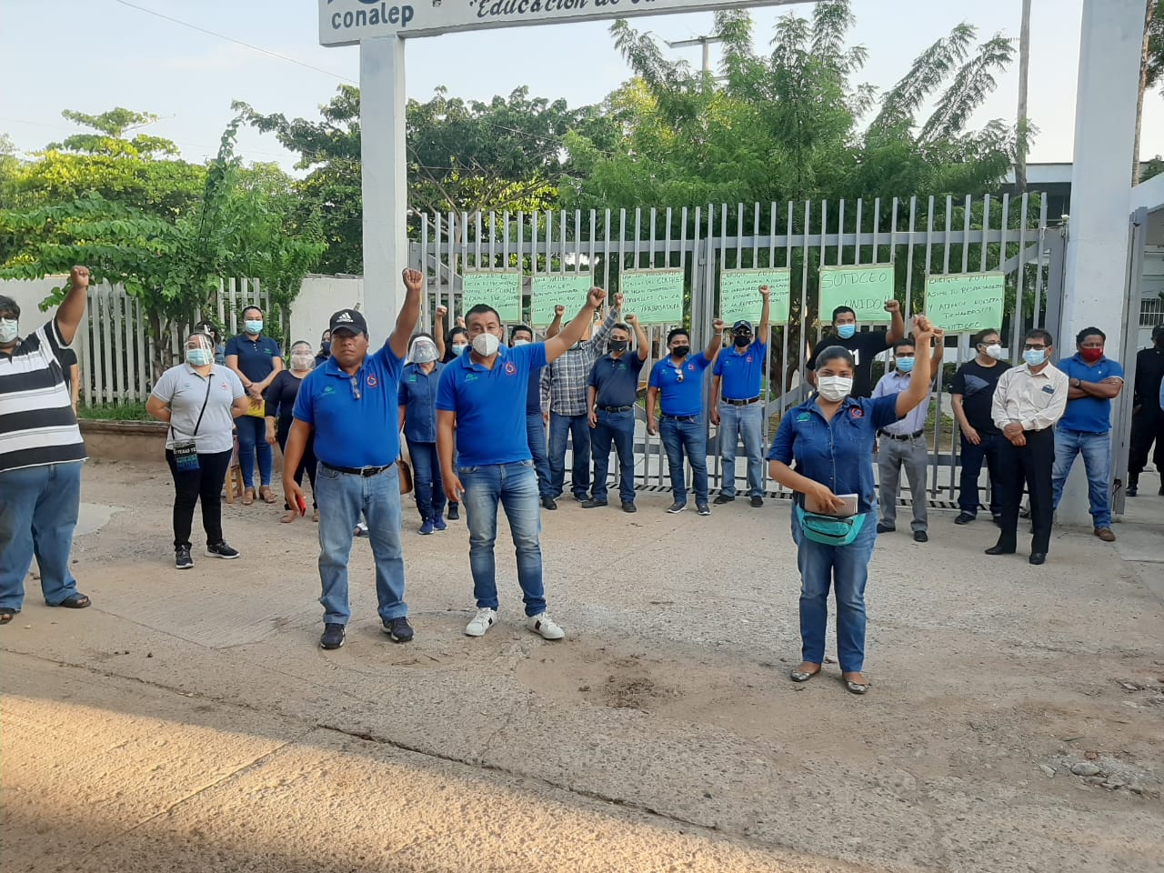 Piden docentes del CONALEP destitución de sus  autoridades y respeto a sus contratos colectivos